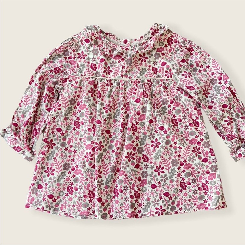 Kite Floral Blouse- Pink and White